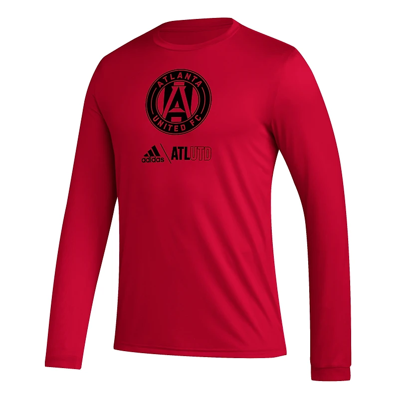 T-shirt à manches longues Atlanta United FC Icon adidas rouge pour homme