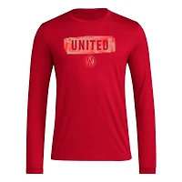 T-shirt à manches longues adidas Atlanta United FC Local Pop AEROREADY pour hommes, rouge