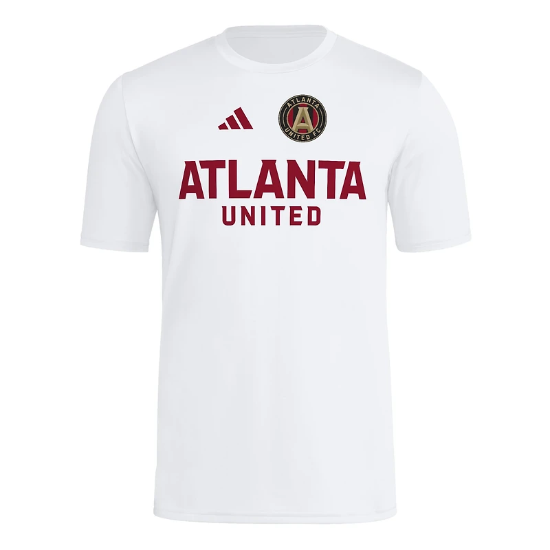 T-shirt adidas Atlanta United FC 2025 blanc pour homme avec maillot Hook AEROREADY