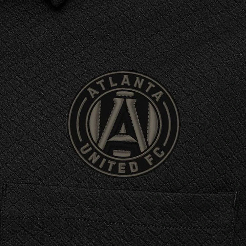 Men's Antigua Black Atlanta United FC Streamer Diamond Button-Up Shacket
