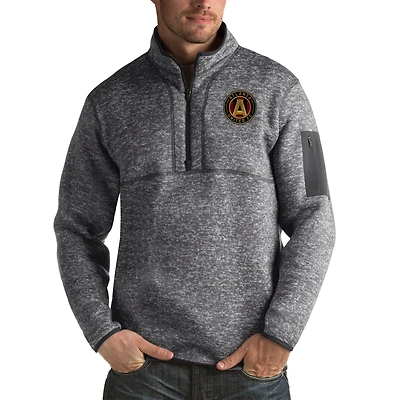 Veste à enfiler zippée quart de tour pour homme, modèle Fortune, noir chiné, du club Atlanta United FC, couleur grande et