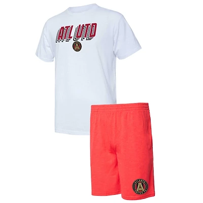Ensemble t-shirt et short Atlanta United FC Downfield Concepts Sport pour homme rouge/blanc