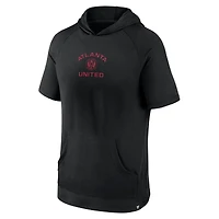 Men's Fanatics Black Atlanta United FC Match Raglan Short Sleeve Pullover Hoodie