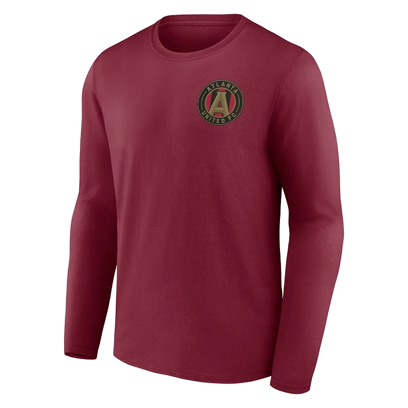 T-shirt à manches longues Atlanta United FC Constant Success rouge de marque Fanatics pour homme