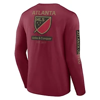 T-shirt à manches longues Atlanta United FC Constant Success rouge de marque Fanatics pour homme