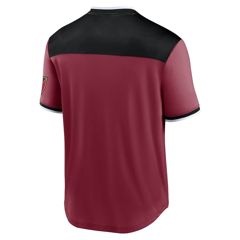 Men's Fanatics Red Atlanta United FC Line Up Striker V-Neck T-Shirt