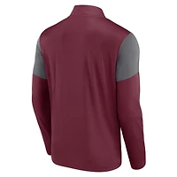 Haut rouge à quart de zip avec logo Atlanta United FC marque Fanatics pour hommes