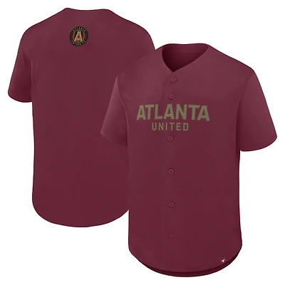 Maillot à boutons Fanatics Red Atlanta United FC Maximum Intensity pour homme