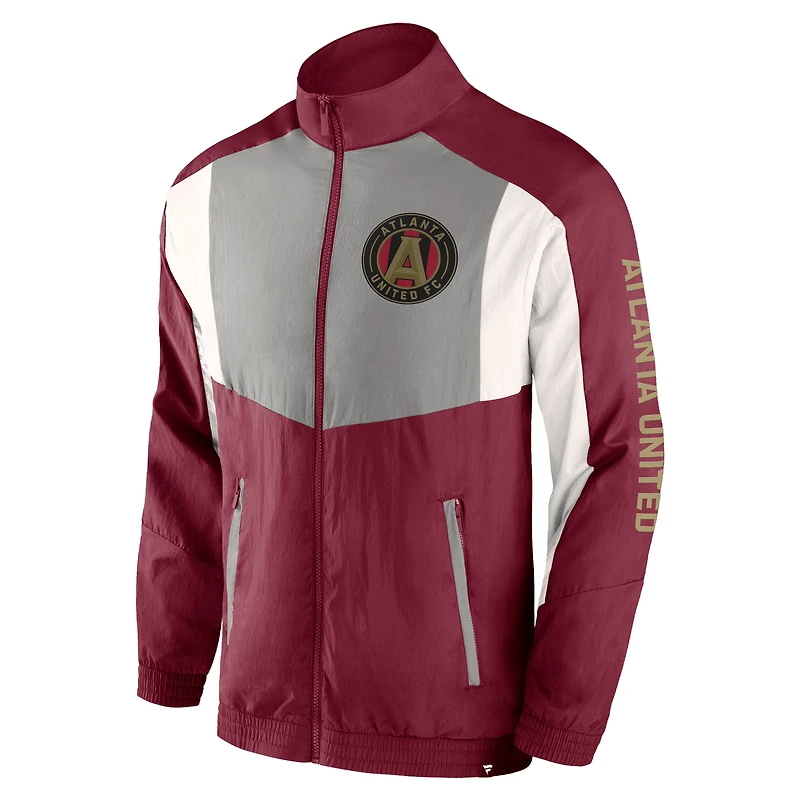 Men's Fanatics  Red Atlanta United FC Net Goal Raglan Full-Zip Track Jacket