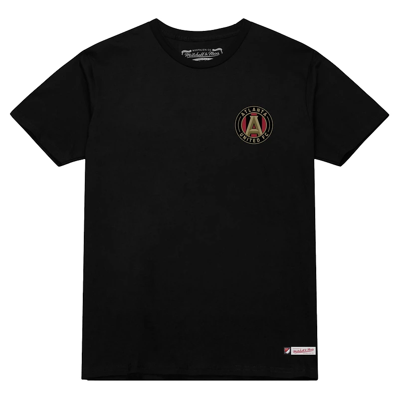 T-shirt Mitchell & Ness noir Atlanta United FC 2-Hit pour homme