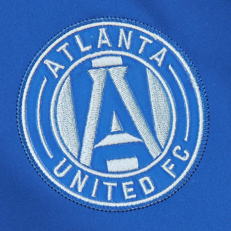Men's Mitchell & Ness Blue/White Atlanta United FC Resurgens Reversible Raglan Full-Snap Jacket