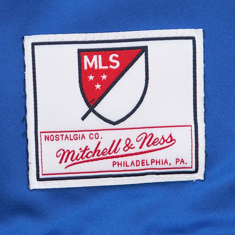 Men's Mitchell & Ness Blue/White Atlanta United FC Resurgens Reversible Raglan Full-Snap Jacket