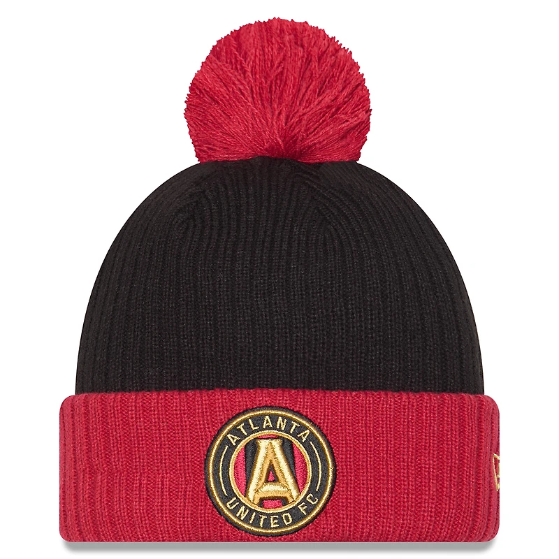 Men's New Era  Black Atlanta United FC 2025 Jersey Hook Cuff Knit Hat with Pom