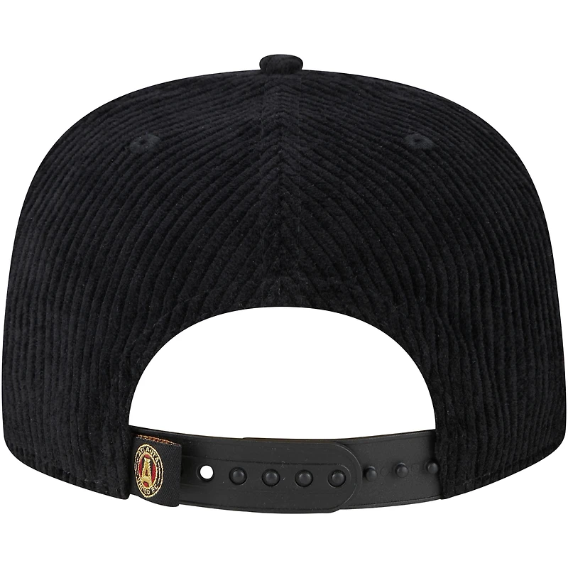 Men's New Era Black Atlanta United FC Corduroy Golfer Adjustable Hat