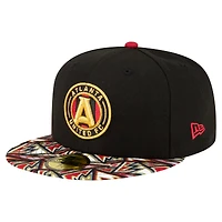 Casquette ajustée 59FIFTY Atlanta United FC Element Tech Pack noire New Era pour homme