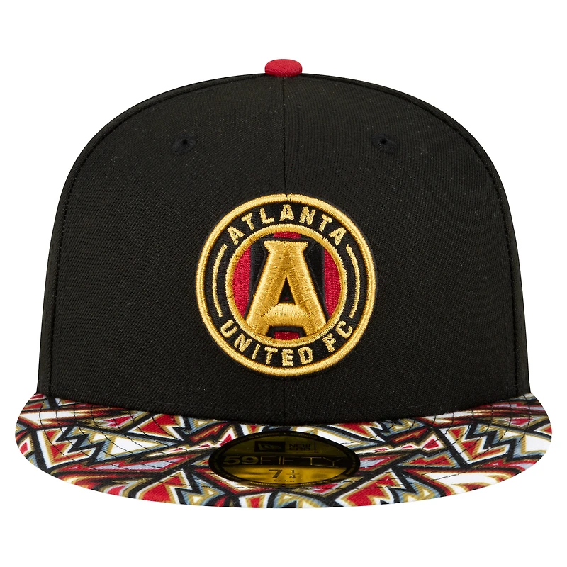 Casquette ajustée 59FIFTY Atlanta United FC Element Tech Pack noire New Era pour homme
