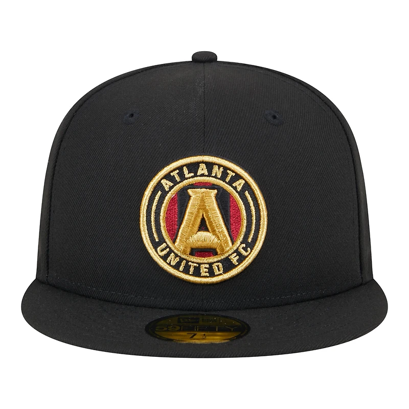 Casquette ajustée New Era noire pour homme Atlanta United FC Kickoff 59FIFTY