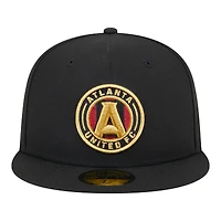 Casquette ajustée New Era noire pour homme Atlanta United FC Kickoff 59FIFTY