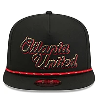 Men's New Era  Black Atlanta United FC Script Golfer Adjustable Hat