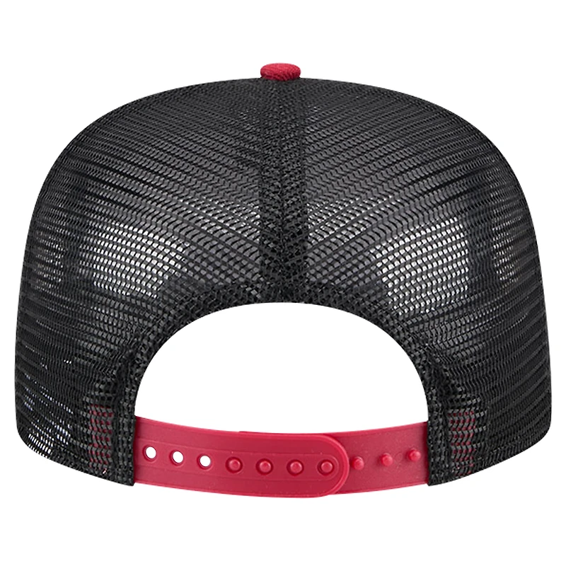 Men's New Era Black Atlanta United FC Throwback Golfer Snapback Hat