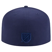 Men's New Era Navy Atlanta United FC Color Pack A-Frame 59FIFTY Fitted Hat