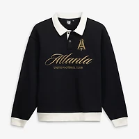 Polo de rugby à manches longues Atlanta United FC Touchline noir Sport Design Sweden pour homme