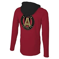 T-shirt à capuche rouge manches longues Stadium Essentials Atlanta United FC Tradition Raglan pour hommes
