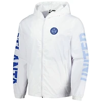 Men's White Atlanta United FC Graffiti Hoodie Full-Zip Windbreaker