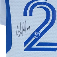 Noah Cobb Atlanta United FC Autographed Match-Used #24 Blue adidas Jersey from the 2024 MLS Season - Size M