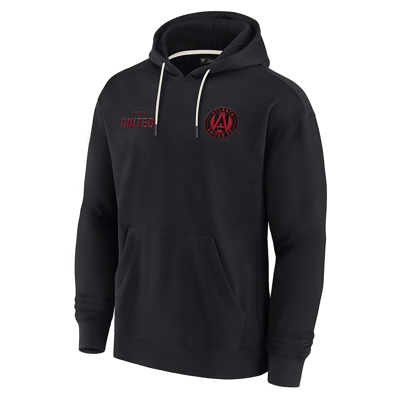 Sweat à capuche unisexe Fanatics noir Atlanta United FC Elements en polaire super douce