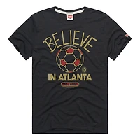 T-shirt unisexe Hommage Charcoal Atlanta United FC MLS x Ted Lasso Believe Graphic Tri-Blend