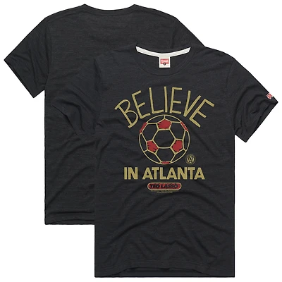 Unisex Homage  Charcoal Atlanta United FC MLS x Ted Lasso Believe Graphic Tri-Blend T-Shirt