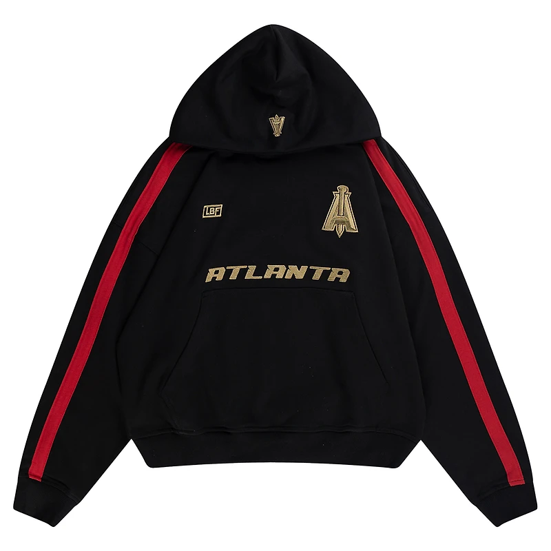 Sweat à capuche unisexe noir Live Breathe Futbol Atlanta United FC Rossi