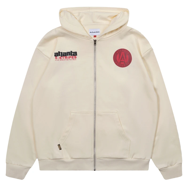 Unisex Live Breathe Futbol Cream Atlanta United FC Full-Zip Hoodie