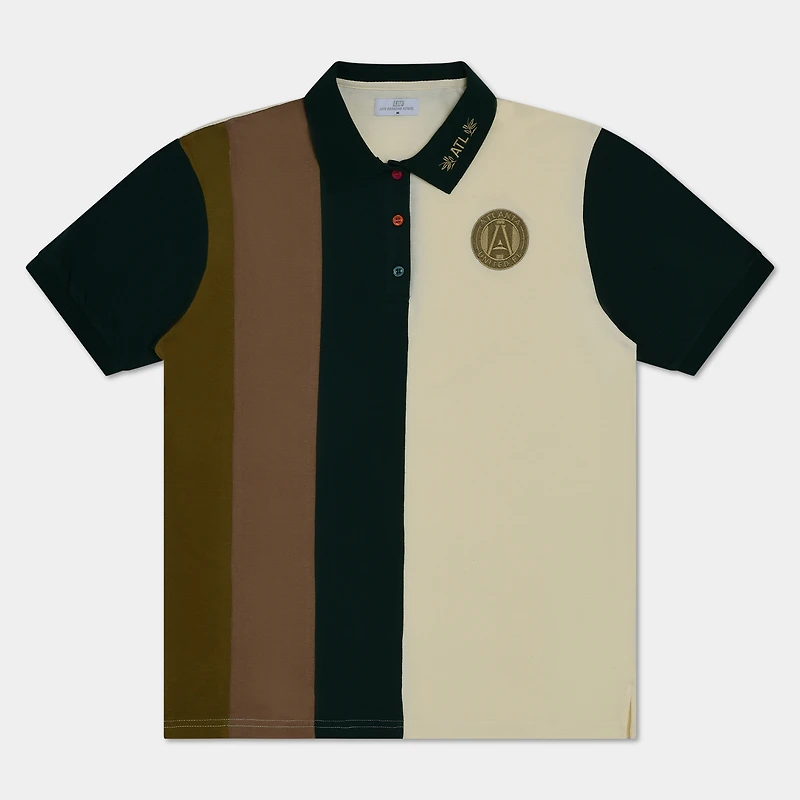Unisex Live Breathe Futbol  Natural/Green Atlanta United FC '96 Mesh Polo