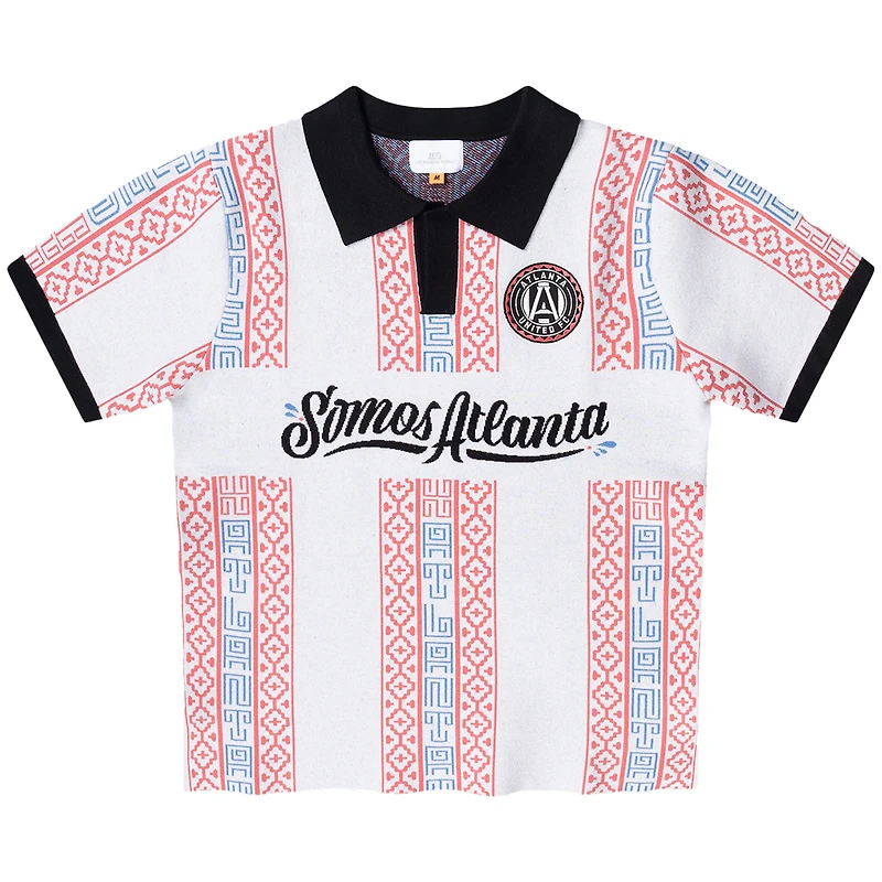 Polo tricoté unisexe blanc Atlanta United FC Collection Somos Live Breathe Futbol