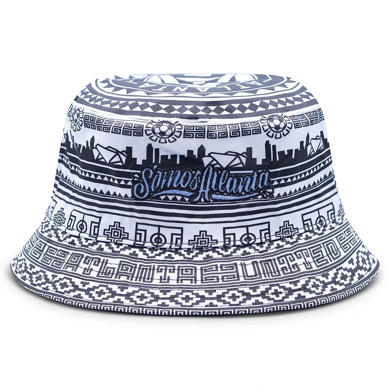Unisex Live Breathe Futbol White Atlanta United FC Somos Collection Reversible Bucket Hat