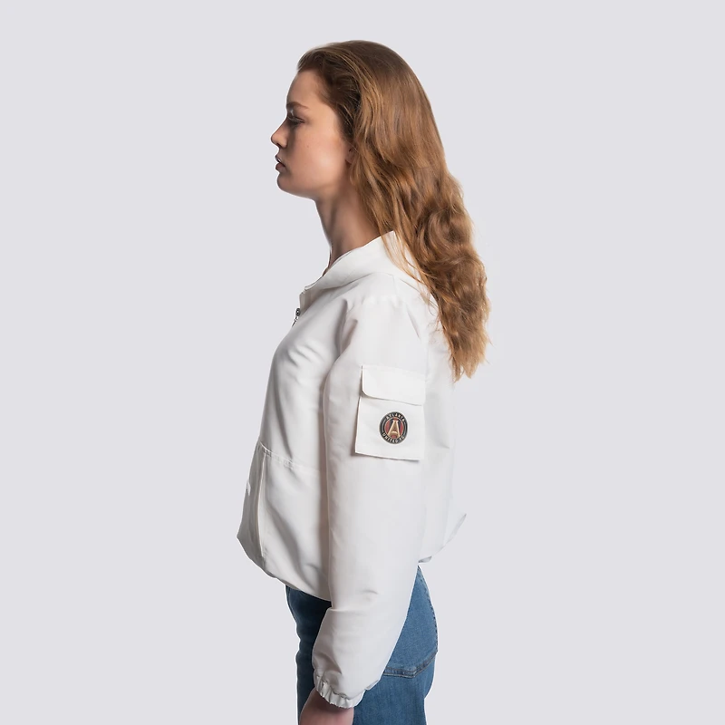 Veste à capuche mi-zip Paige pour femme Lusso White Atlanta United FC