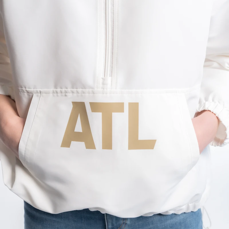 Veste à capuche mi-zip Paige pour femme Lusso White Atlanta United FC