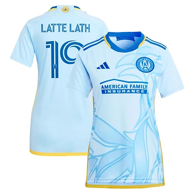 Maillot de joueur réplique adidas Emmanuel Latte Lath bleu clair Atlanta United FC 2024 The Resurgens Kit pour femme