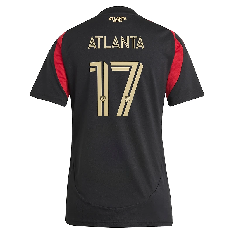 Women's adidas #17 Black Atlanta United FC 2025 The Connector Replica Player Jersey