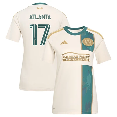 Maillot réplique adidas Atlanta United FC 2026 Spirit of '96 pour femme, n° 17 beige