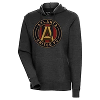 Sweat à capuche manches longues pour femme Antigua Heather Black Atlanta United FC