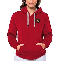 Sweat à capuche rouge Antigua pour femme avec logo de l'équipe Atlanta United FC