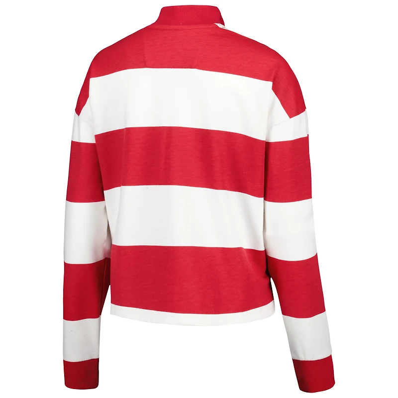 T-shirt à manches longues Antigua blanc pour femme, motif rayures rugby radicales Atlanta United FC