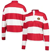 T-shirt à manches longues Antigua blanc pour femme, motif rayures rugby radicales Atlanta United FC