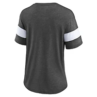 Women's Fanatics Heathered Charcoal Atlanta United FC Tri-Blend V-Neck T-Shirt
