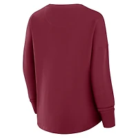 Women's Fanatics Red Atlanta United FC Oversized Captain Arm Band Pullover Sweatshirt