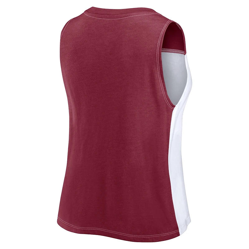 Women's Fanatics Red Atlanta United FC Script Colorblock Tank Top