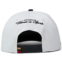 Women's Live Breathe Futbol  White/Black Atlanta United FC HERo Collection Snapback Hat
